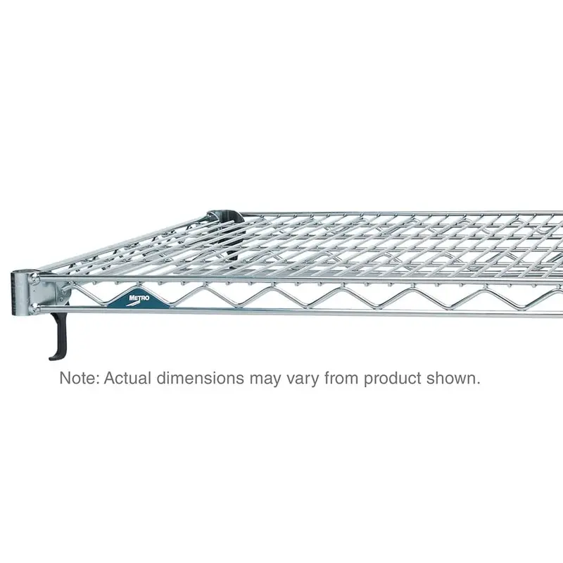 Polished Stainless Steel Metro Super Adjustable Super Erecta Wire Shelf 1