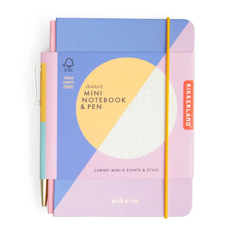 Polka Dot Mini Notebook Set With Pen 1