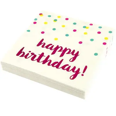 Polka Dot–Themed Birthday Cocktail Napkins 1