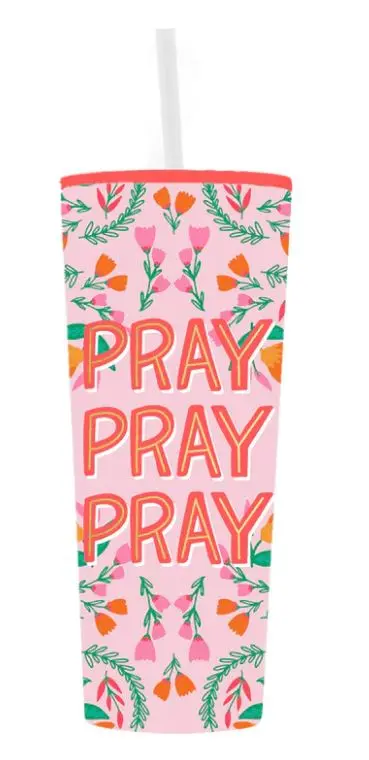 Pray Pray Pray Double-Wall Tumbler – Faith-Inspired Thermal Travel Mug 1