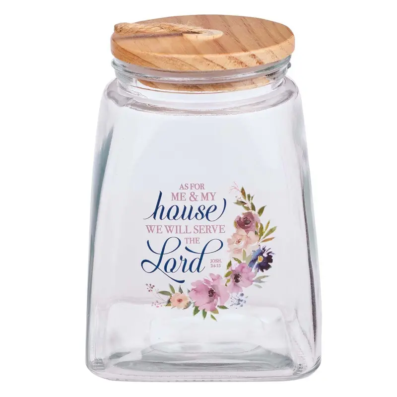 Purple Floral Gratitude Jar – 'Me And My House' Design 1