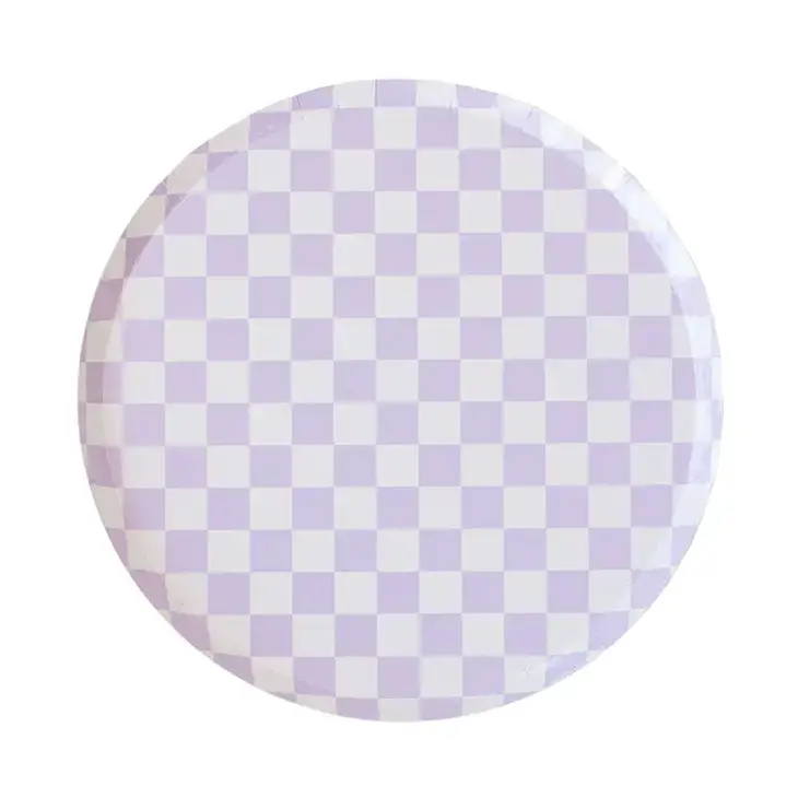 Purple Posse Dessert Plates – 'Check It!' Collection 1