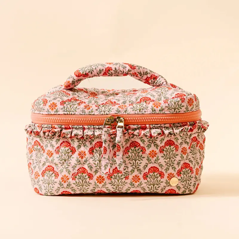 Quilted Cosmetic Organizer Bag – Lightweight & Stylish 1