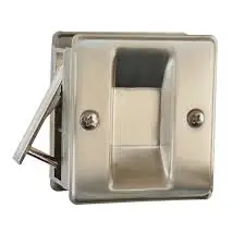 Rectangular Satin Nickel Pocket Door Passage Lock – Us15/646 Function, #173174 1