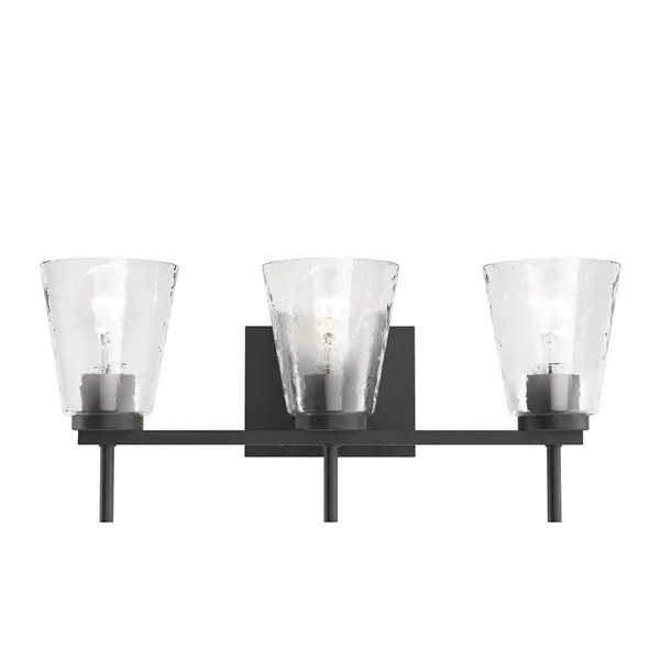 Renslow 21-Inch 3-Light Vanity Bar – Matte Black Bathroom Lighting (37526) 1