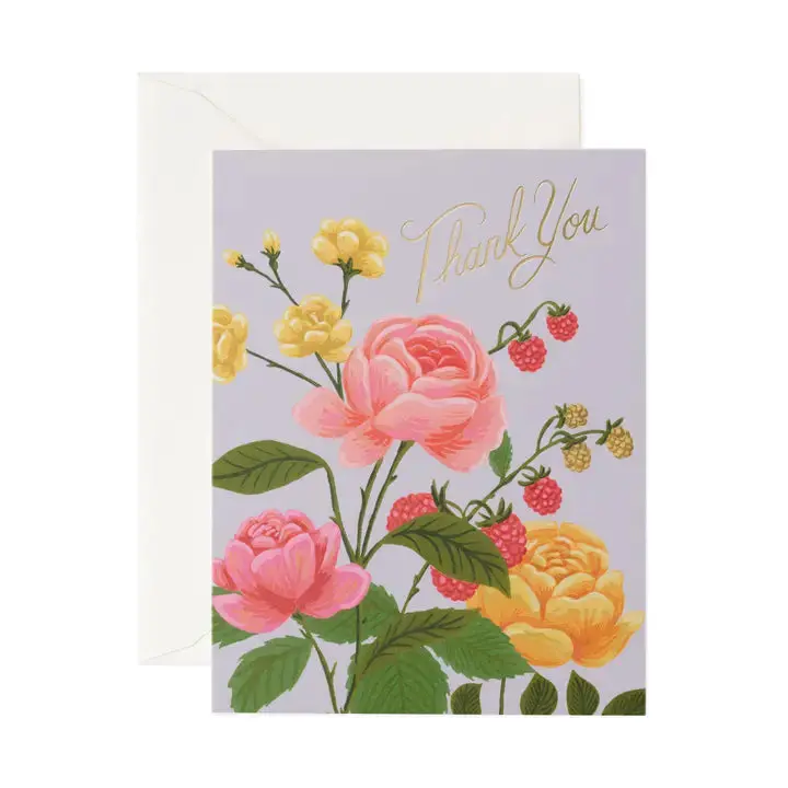 Roses Design 'Thank You' Greeting Card 1