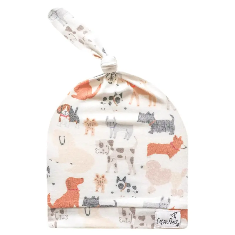 Rufus Knit Top-Knot Baby Hat 1