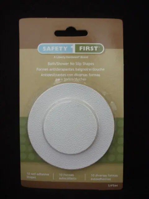 Safety First Non-Slip Shape Set – 2" & 3-1/4" (5 Each, White) – S1F544 1