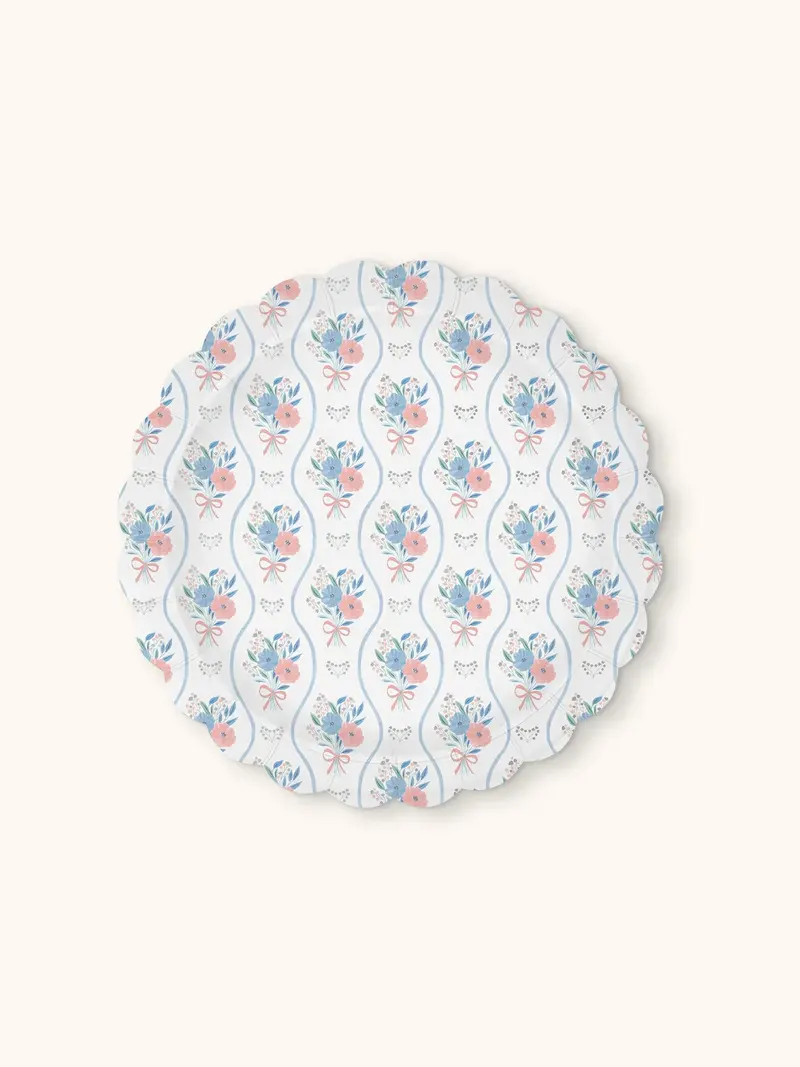 Scalloped Rococo-Style Luncheon Plates For Romantic Entertaining 1