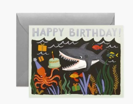 Shark Attack Birthday Card – Playful Ocean-Themed Greeting 1