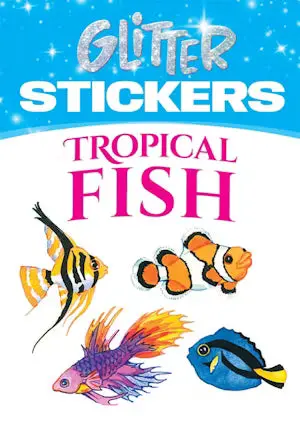 Shimmering Glitter Tropical Fish Sticker Sheet 1