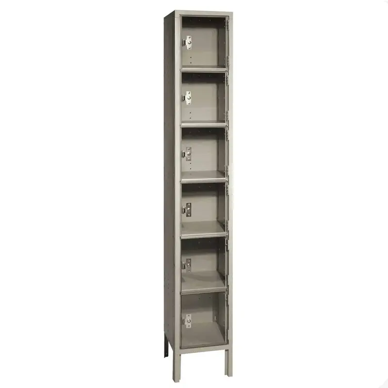 Single-Column Six-Tier Clearsight Transparent-Front Locker 1