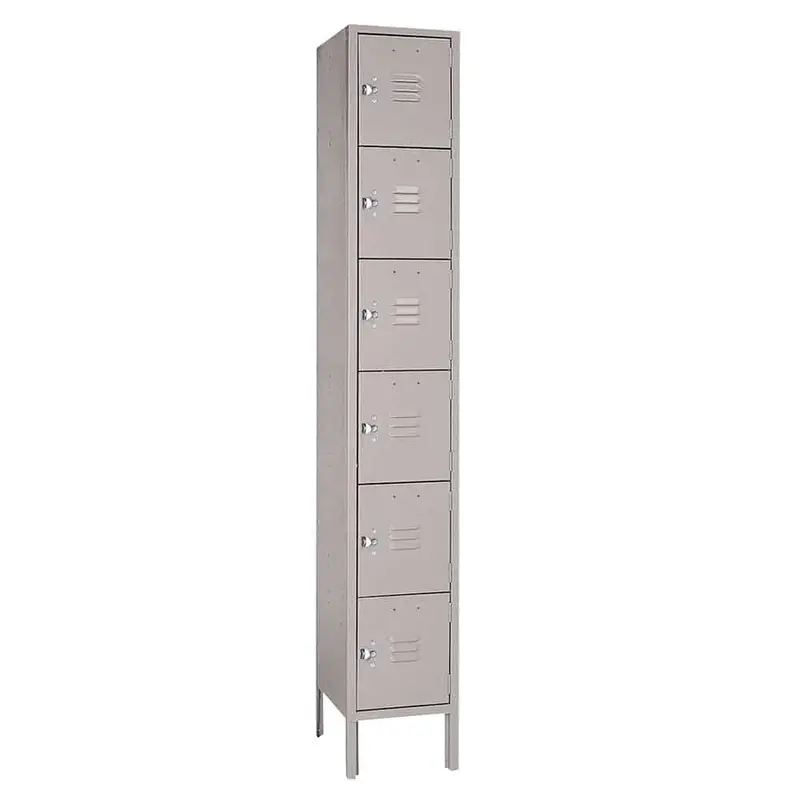 Single-Column Six-Tier Standard Metal Locker 1