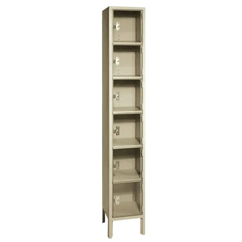 Single-Section 12"W × 18"D × 78"H Clearsight Clear-Front Six-Tier Locker 1