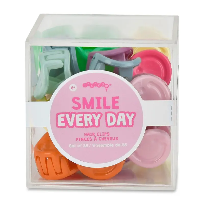 Smile-Themed Mini Hair Clip Collection 1