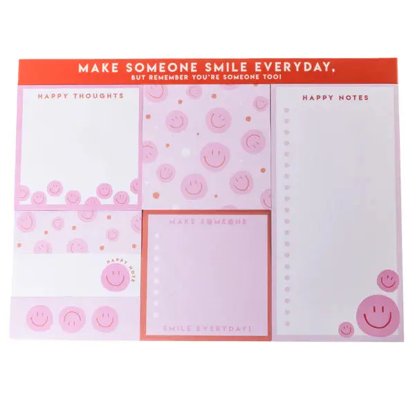 Smiley Face Assorted Sticky Notes Pack 1
