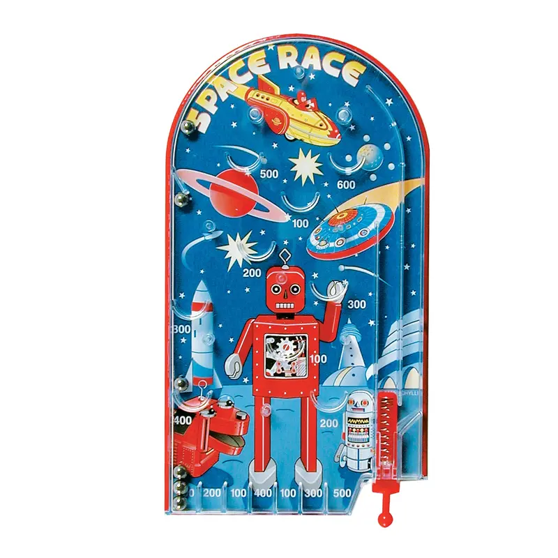 Space Race Pinball Game – Retro-Inspired Desktop Arcade Toy 1