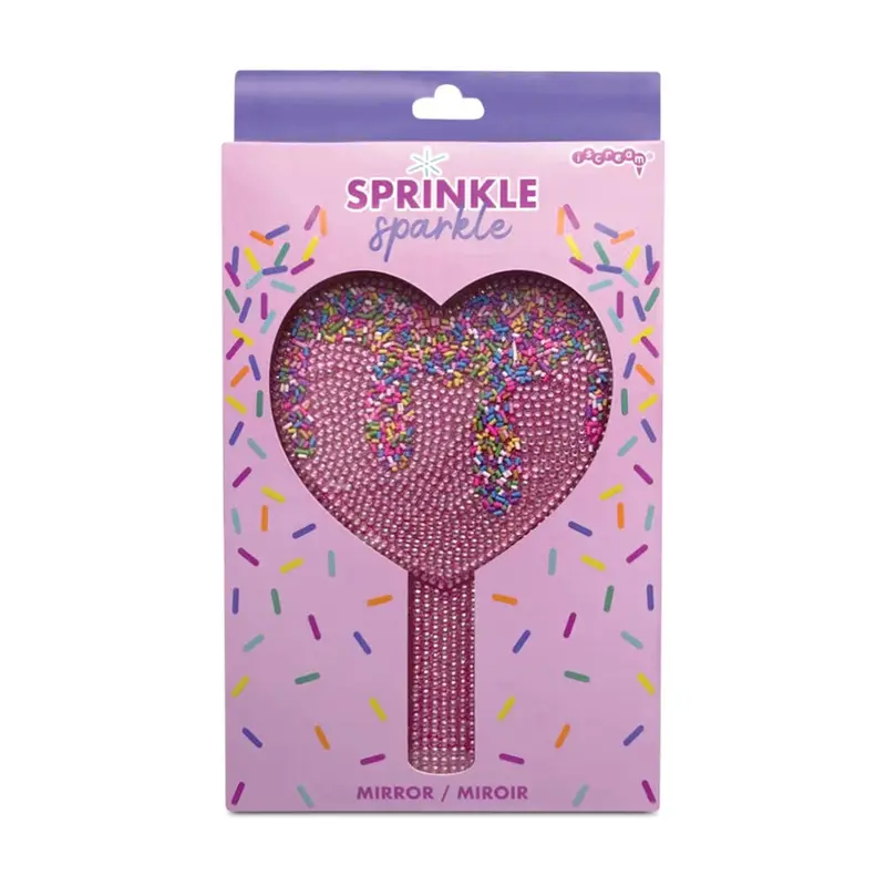 Sparkling Acrylic Round Mirror With Sprinkle Design 1