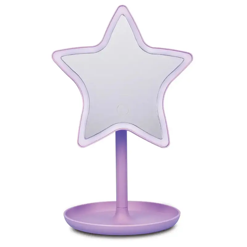 Star-Shaped Led Vanity Mirror With Adjustable Lighting 1