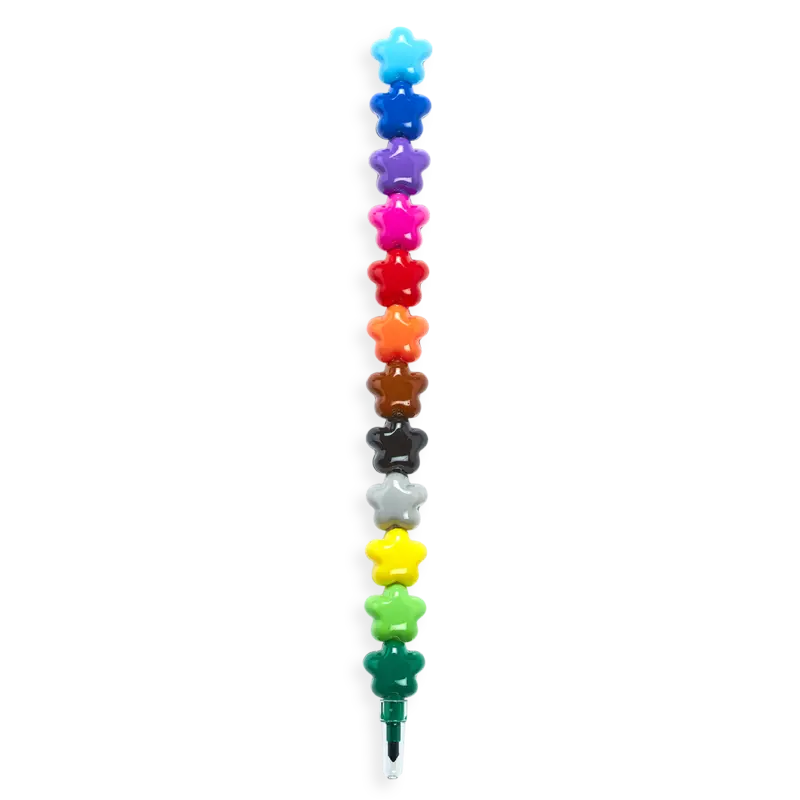 Stars-Designed Stacking Crayon Set 1