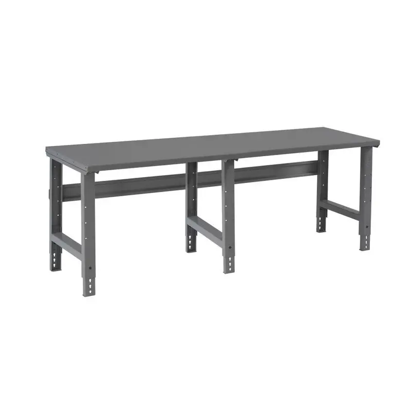 Steel-Top Adjustable Workbench With Height-Control Legs 1