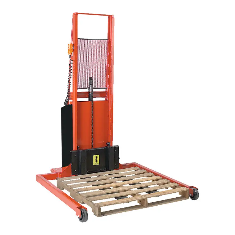 Straddle-Style Adjustable-Span Electric Stacker – 3" X 40" Forks, 1000 Lb 1