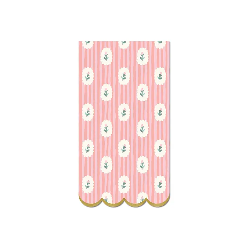 Striped Floral Pattern Dinner Napkin 1
