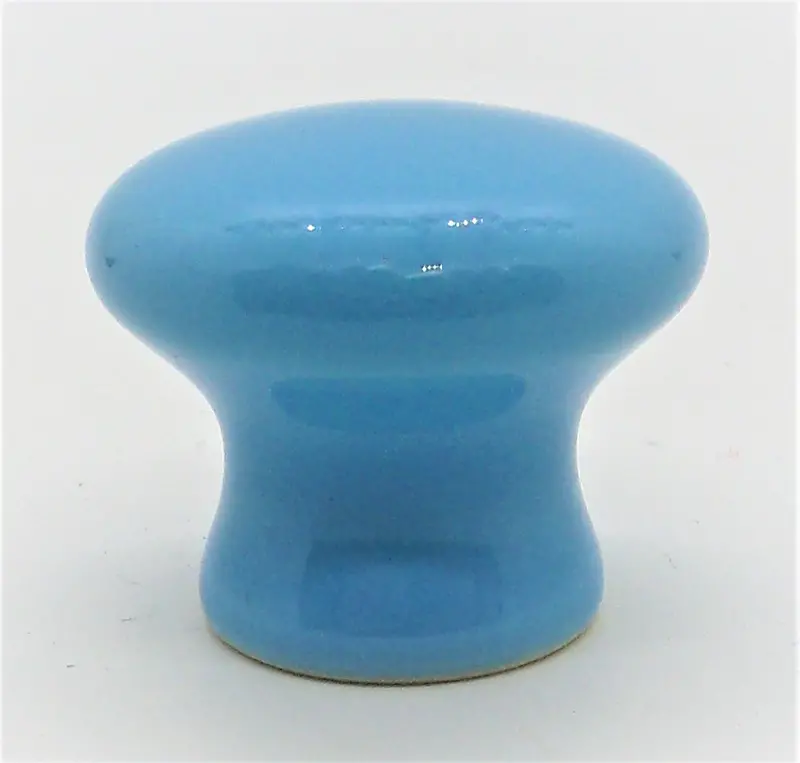 Style Selections 228183 Light Blue Round Cabinet Knob – 1-1/4" Vibrant Accent 1