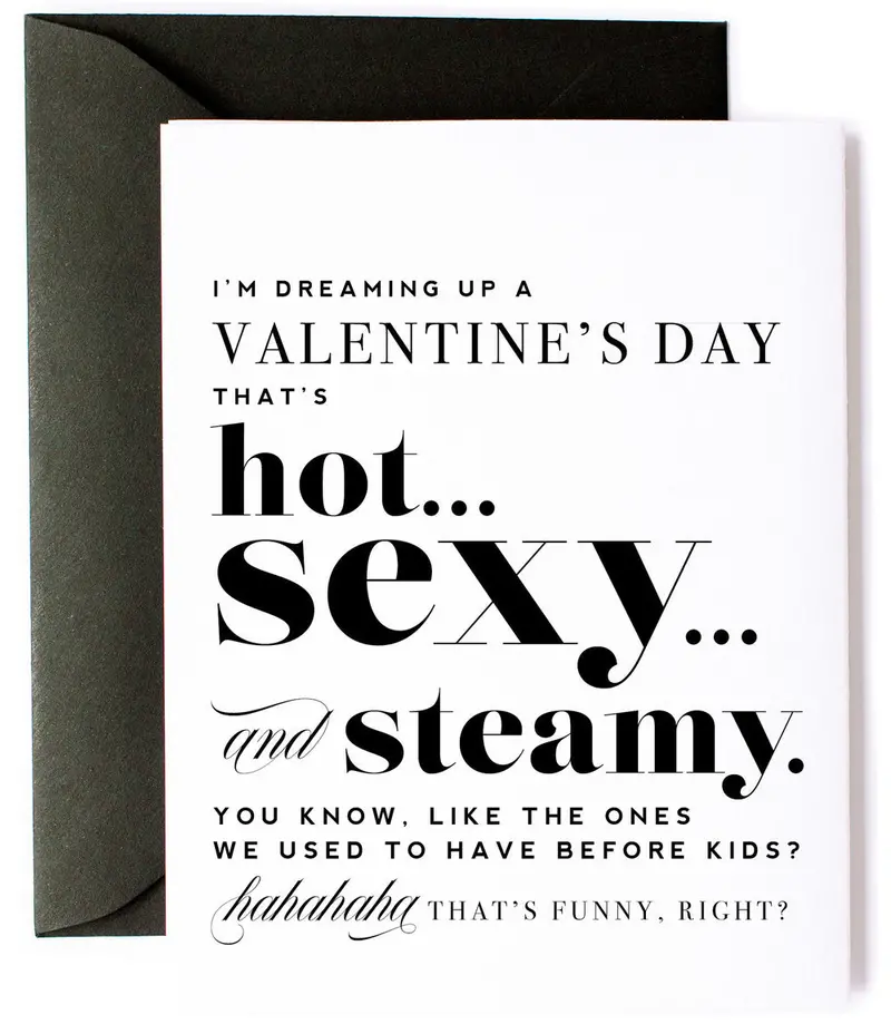 Sultry 'Hot & Sexy' Valentine'S Card 1