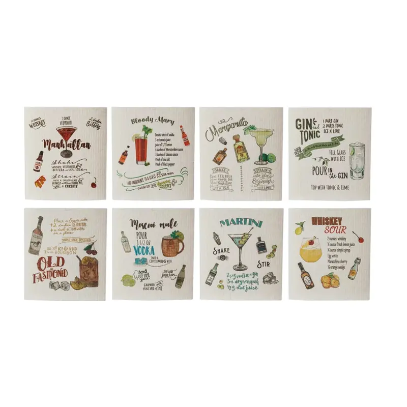 Swedish Dishcloths With Cocktail Motifs 1