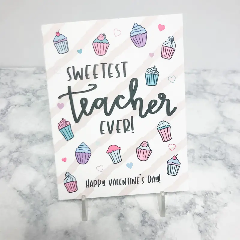 'Sweetest Teacher Ever' Appreciation Card 1
