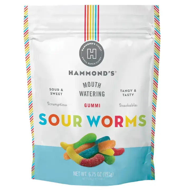 Tangy-Sweet Gummi Worm Candies 1
