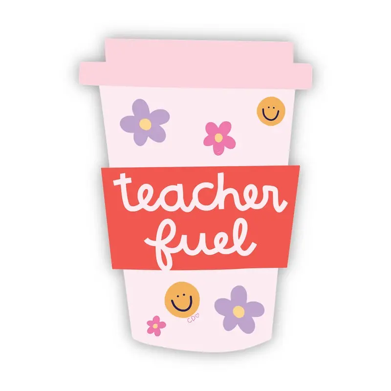 Teacher Fuel Coffee Cup Decal 1