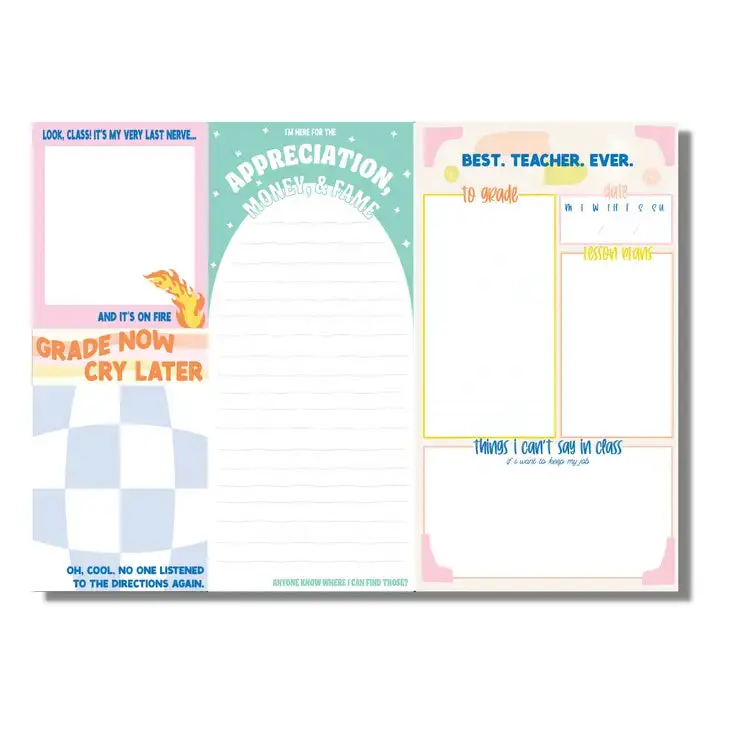 Teacher-Themed Notepad Collection 1