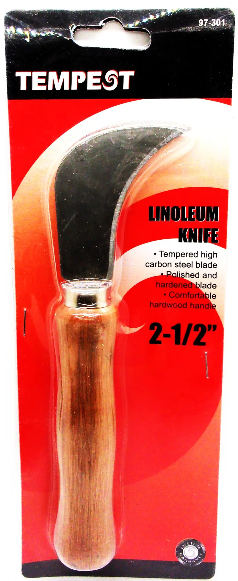 Tempest 97-301 Linoleum-Cut Knife With Wood Handle 1