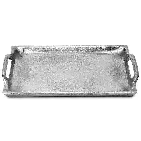 Textured Rectangular Serving Tray With Ergonomic Handle 1