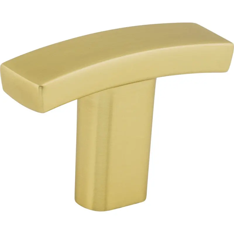 Thatcher Brushed Gold "T" Cabinet Knob – 1-1/2-Inch Overall Length Square Profile (#859T-Bg) 1
