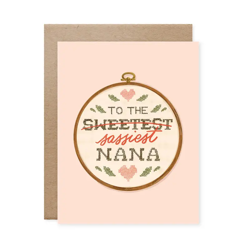 'The Sassiest Nana' Humorous Grandma Card 1
