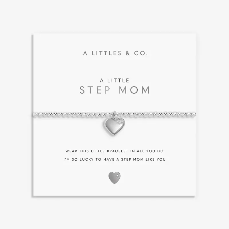Thoughtful 'Step Mom' Charm Bracelet With Heartfelt Engraving 1
