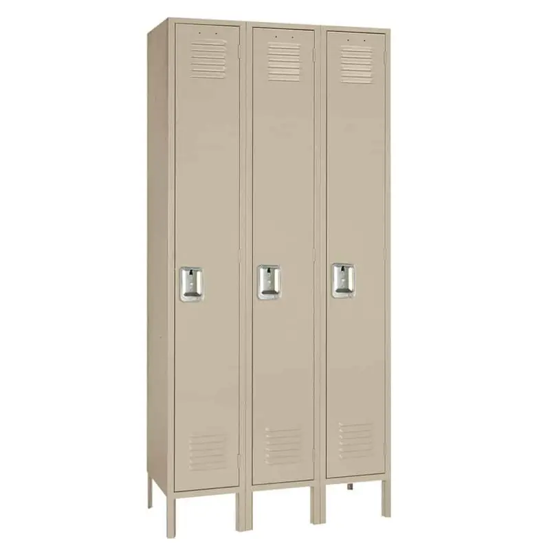 Three-Column 15"W × 18"D × 78"H Single-Tier Standard Metal Locker 1