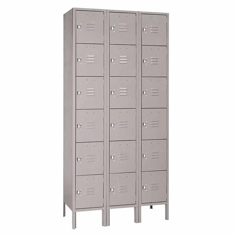 Three-Column Six-Tier Standard Metal Locker 1