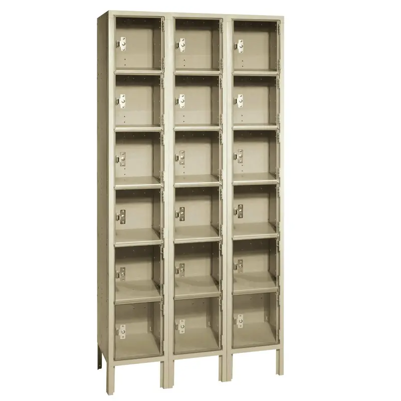 Three-Section 12"W × 12"D × 78"H Clearsight Clear-Front Six-Tier Locker 1