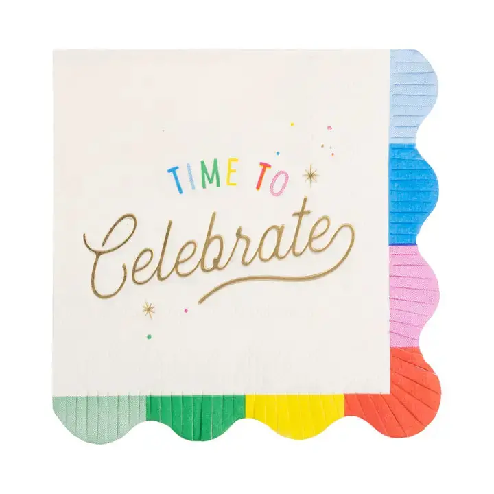 Time To Celebrate Themed Cocktail Napkins 1