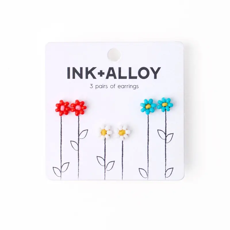 Tina Floral Trio Earrings Set 1