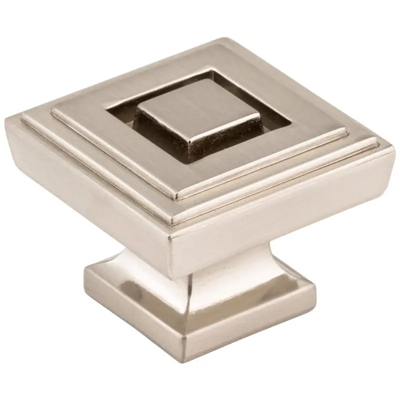 Tomlin Delmar Satin Nickel Square Cabinet Knob – 1.25" Overall Length 1