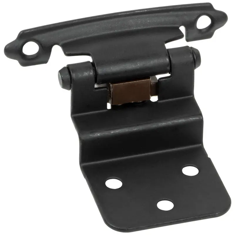Traditional 3/8" Inset Cabinet Hinge With Semi-Concealed Frame Wing – Matte Black 1