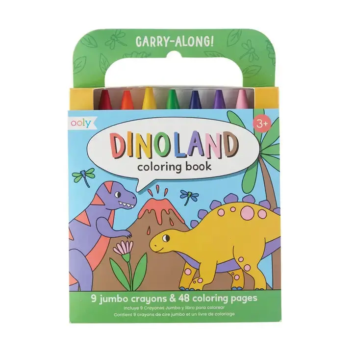 Travel-Friendly Dinoland Coloring Set With Crayons 1