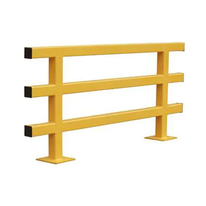 Triple-Rail Protective Barrier System — Reinforced Square Tubing Construction 1