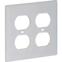 Two-Gang Duplex Receptacle Faceplate – Standard Size 1