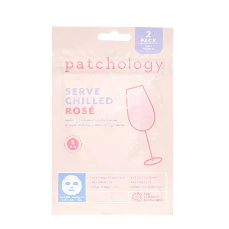 Two-Piece Rosé Facial Sheet Mask Set 1